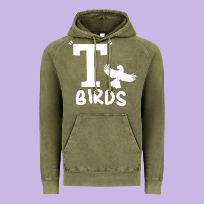 T Birds Greaser Thunderbirds 1970s T Birds Pullover Hoodie Vintage Hoodie Designed By Designpulse