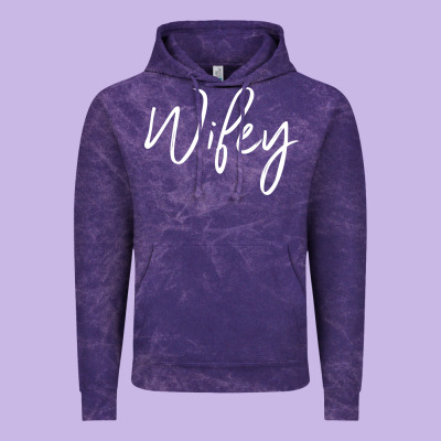 Wifey Sweat(b) Vintage Hoodie Designed By Designpulse