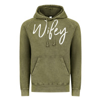 Vintage Olive wifey sweat(b) Vintage Hoodie - DesignPulse