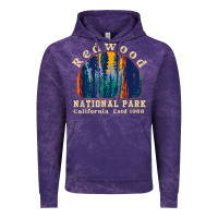 Cloud Purple redwood national park california retro vintage cam Vintage Hoodie - DesignPulse