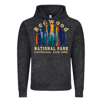 Vintage Black redwood national park california retro vintage cam Vintage Hoodie - DesignPulse