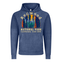 Vintage Denim redwood national park california retro vintage cam Vintage Hoodie - DesignPulse