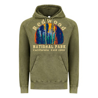 Vintage Olive redwood national park california retro vintage cam Vintage Hoodie - DesignPulse