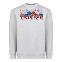 Heather Grey fourth of july american flag Heavyweight Sweatshirt - RanaPortraitStore