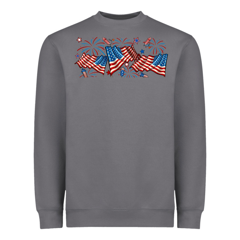 Fourth Of July American Flag Heavyweight Sweatshirt by RanaPortraitStore | Teevron
