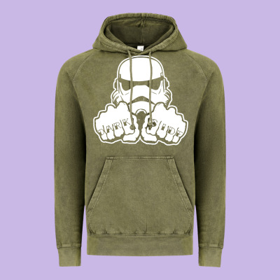 Dark Side Knuckle Starwars Stormtrooper 2 Vintage Hoodie Designed By Designpulse
