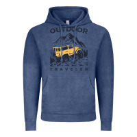 Vintage Denim traveler Vintage Hoodie - DesignPulse