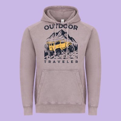Traveler Vintage Hoodie Designed By Designpulse