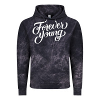 Cloud Black forever young Vintage Hoodie - DesignPulse