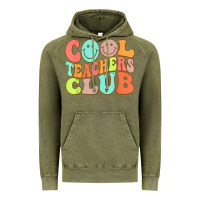 Vintage Olive cool teachers club funny smile teachers club squad t shirt Vintage Hoodie - DesignPulse