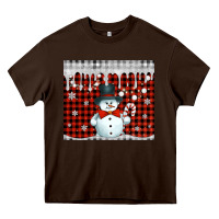 Chocolate Brown christmas snowman tumbler Heavy Core Tee - Jasminsmagicworld