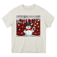 Cream christmas snowman tumbler Heavy Core Tee - Jasminsmagicworld