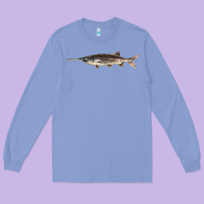 Paddlefish Illustrations, Long Sleeve Tee Designed By Lillyallendesigns