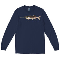 Navy Paddlefish Illustrations, Long Sleeve Tee - LillyAllenDesigns