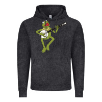Vintage Black Kermit playing the banjo Classic Vintage Hoodie - DesignPulse