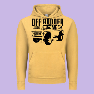 Off Roader Bronco Vintage Hoodie Designed By Designpulse