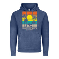Vintage Denim windansea beach california ca surfer surfing surf palm tree Vintage Hoodie - DesignPulse