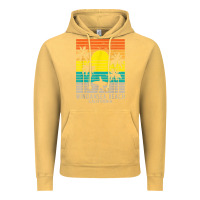 Vintage Mustard windansea beach california ca surfer surfing surf palm tree Vintage Hoodie - DesignPulse