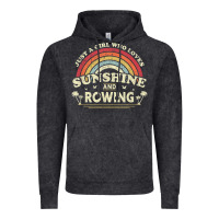 Vintage Black Rowing  . Just A Girl Who Loves Sunshine And Rowing Vintage Hoodie - DesignPulse