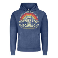 Vintage Denim Rowing  . Just A Girl Who Loves Sunshine And Rowing Vintage Hoodie - DesignPulse