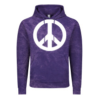 Cloud Purple Peace Sign Vintage Hoodie - DesignPulse