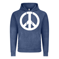 Vintage Denim Peace Sign Vintage Hoodie - DesignPulse