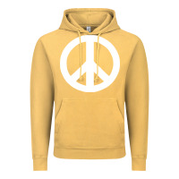 Vintage Mustard Peace Sign Vintage Hoodie - DesignPulse