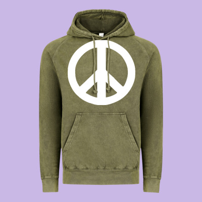 Peace Sign Vintage Hoodie Designed By Designpulse