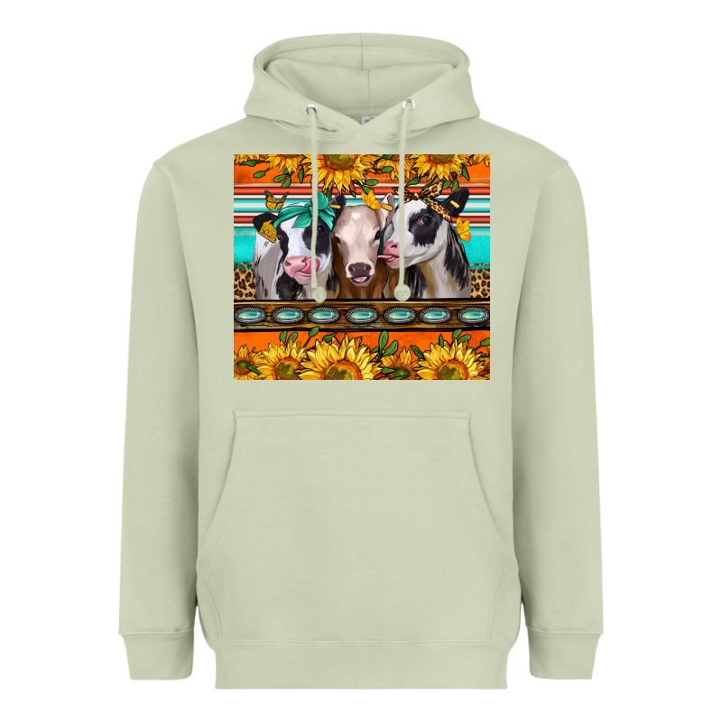 Heifers And Sunflowers Heavyweight Hoodie by Jasminsmagicworld | Teevron