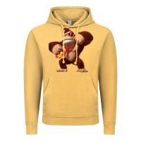 Vintage Mustard Donkey Kong 3D Poster Vintage Hoodie - DesignPulse