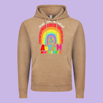 Autism Awareness Month T  Shirt Autism Awareness Rainbow Accept Unders Vintage Hoodie Designed By Designpulse