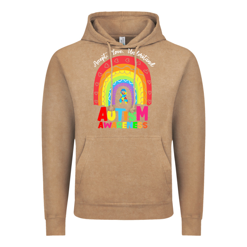 Autism Awareness Month T  Shirt Autism Awareness Rainbow Accept Unders Vintage Hoodie by DesignPulse | Teevron
