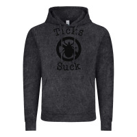 Vintage Black ticks suck shirt lyme disease gift green awareness ribbon Vintage Hoodie - DesignPulse