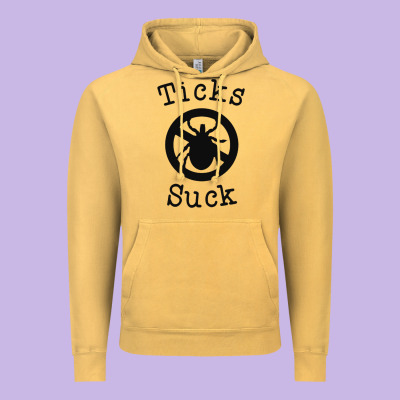 Ticks Suck Shirt Lyme Disease Gift Green Awareness Ribbon Vintage Hoodie Designed By Designpulse