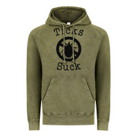 Vintage Olive ticks suck shirt lyme disease gift green awareness ribbon Vintage Hoodie - DesignPulse