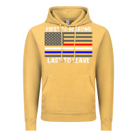 Vintage Mustard police fire ems first responder american flag firefighter t shirt Vintage Hoodie - DesignPulse