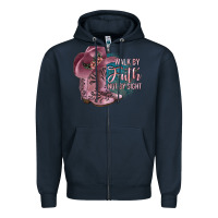 Navy Walk By Faith Not By Sight Zipper Hoodie - JahusDesignShop