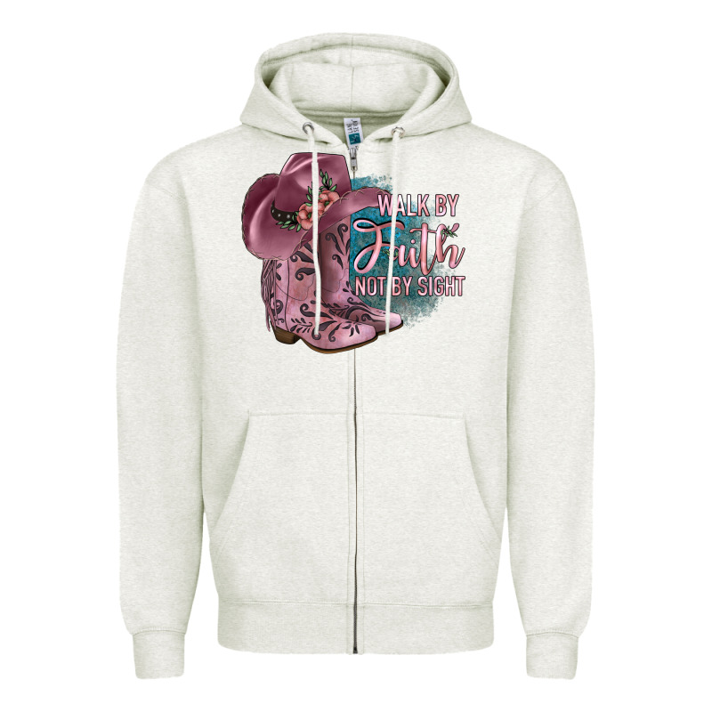 Walk By Faith Not By Sight Zipper Hoodie by JahusDesignShop | Teevron