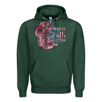 Sports Green Walk By Faith Not By Sight Zipper Hoodie - JahusDesignShop
