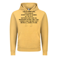 Vintage Mustard there is no hope its fucked everything is ruined Vintage Hoodie - DesignPulse