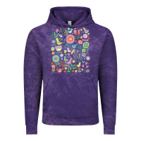 Cloud Purple cute birds t  shirt birds and blooms   cute floral pattern by cecca de Vintage Hoodie - DesignPulse