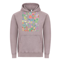 Vintage Zinc cute birds t  shirt birds and blooms   cute floral pattern by cecca de Vintage Hoodie - DesignPulse