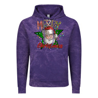 Cloud Purple festive santa claus greeting Vintage Hoodie - CowhideDigitalArt