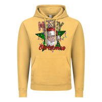 Vintage Mustard festive santa claus greeting Vintage Hoodie - CowhideDigitalArt