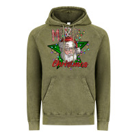 Vintage Olive festive santa claus greeting Vintage Hoodie - CowhideDigitalArt