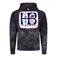 Cloud Black Coat of arms of Huntington Beach Vintage Hoodie - PixelWave