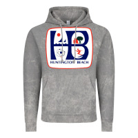 Cloud Rock Coat of arms of Huntington Beach Vintage Hoodie - PixelWave