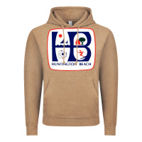 Vintage Coffee Coat of arms of Huntington Beach Vintage Hoodie - PixelWave