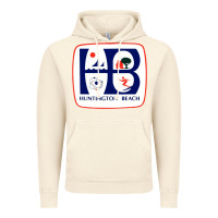 Vintage Artic Coat of arms of Huntington Beach Vintage Hoodie - PixelWave