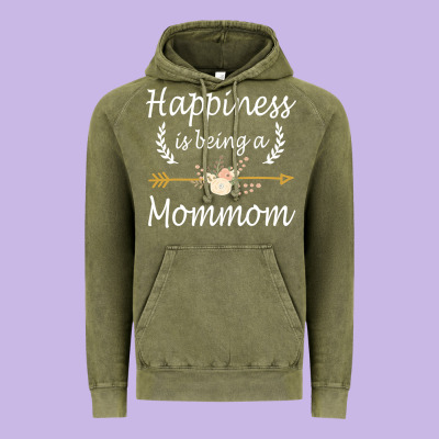 Happiness Is Being A Mommom  Cute Mothers Day Gifts Vintage Hoodie Designed By Pixelwave